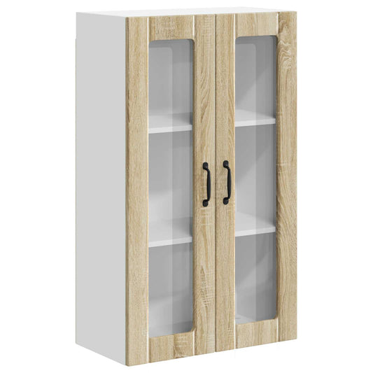 Wall Glass Cabinet LUCCA Sonoma Oak 60 x 31 x 100 cm Wall Glass Cabinet LUCCA Sonoma Oak 60 x 31 x 100 cm