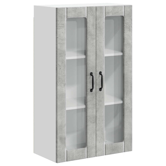 Wall Glass Cabinet LUCCA Concrete Grey 60 x 31 x 100 cm Wall Glass Cabinet LUCCA Concrete Grey 60 x 31 x 100 cm