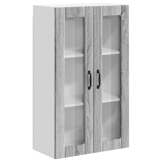 Wall Glass Cabinet LUCCA Grey Sonoma 60 x 31 x 100 cm Wall Glass Cabinet LUCCA Grey Sonoma 60 x 31 x 100 cm