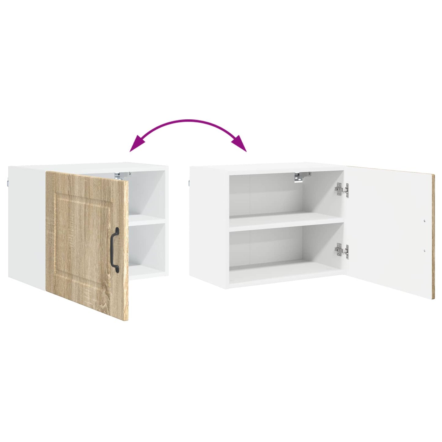 Wall Cabinet PORTO 2 pcs Sonoma Oak 50 x 31 x 40 cm