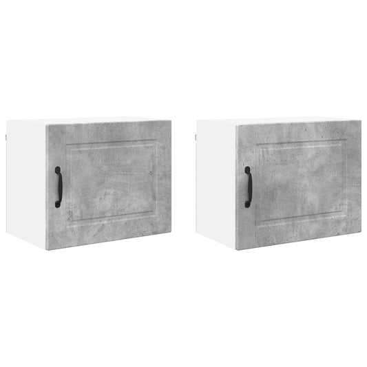 Wall Cabinet PORTO 2 pcs Concrete Grey 50 x 31 x 40 cm Wall Cabinet PORTO 2 pcs Concrete Grey 50 x 31 x 40 cm
