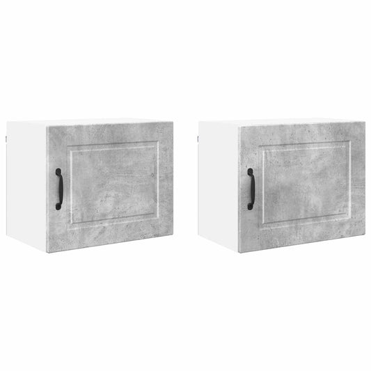 Wall Cabinet PORTO 2 pcs Concrete Grey Engineered Wood Wall Cabinet PORTO 2 pcs Concrete Grey Engineered Wood