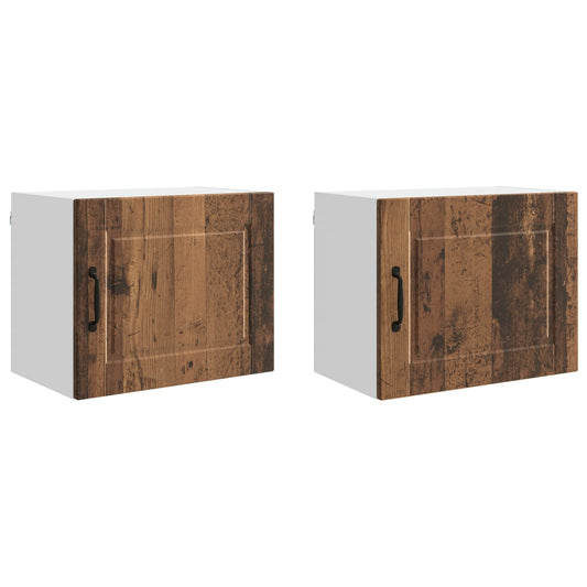 Wall Cabinet PORTO 2 pcs Old Wood Engineered Wood Wall Cabinet PORTO 2 pcs Old Wood Engineered Wood