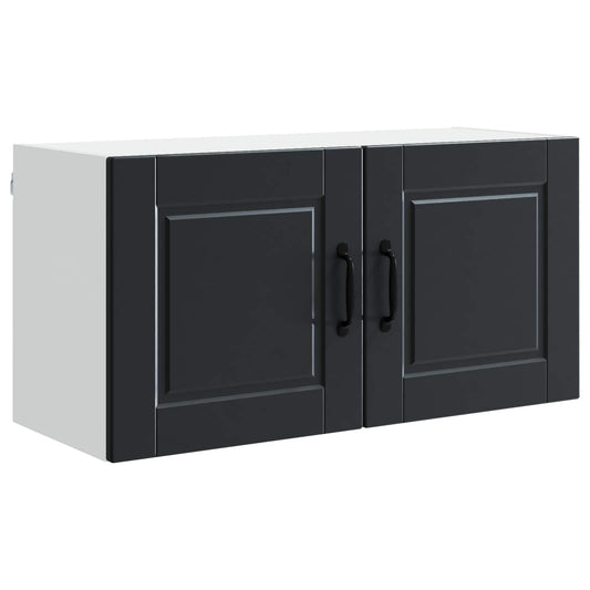 Wall Cabinet PORTO Black 80 x 31 x 40 cm Engineered Wood Wall Cabinet PORTO Black 80 x 31 x 40 cm Engineered Wood