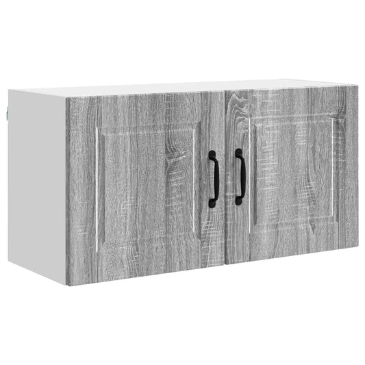 Wall Cabinet PORTO Grey Sonoma 80 x 31 x 40 cm Engineered Wood Wall Cabinet PORTO Grey Sonoma 80 x 31 x 40 cm Engineered Wood