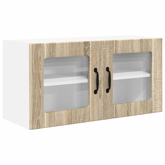 Wall Glass Cabinet PORTO Sonoma Oak 80 x 31 x 40 cm Wall Glass Cabinet PORTO Sonoma Oak 80 x 31 x 40 cm