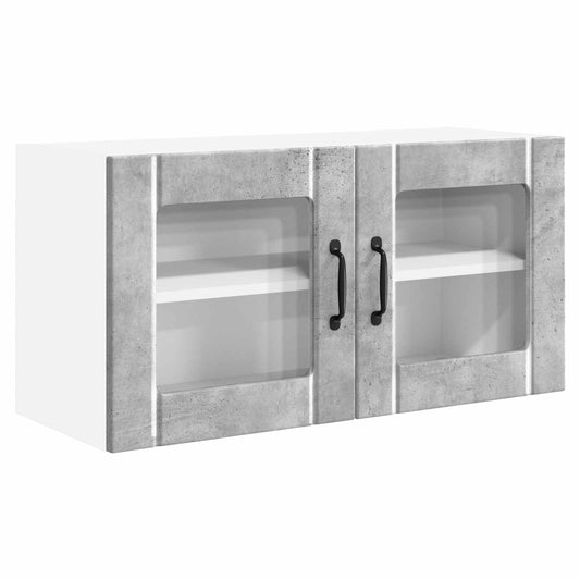 Wall Glass Cabinet PORTO Concrete Grey 80 x 31 x 40 cm Wall Glass Cabinet PORTO Concrete Grey 80 x 31 x 40 cm