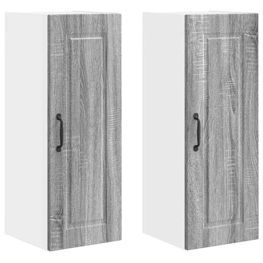 Wall Cabinet PORTO 2 pcs Grey Sonoma 30 x 31 x 80 cm Wall Cabinet PORTO 2 pcs Grey Sonoma 30 x 31 x 80 cm