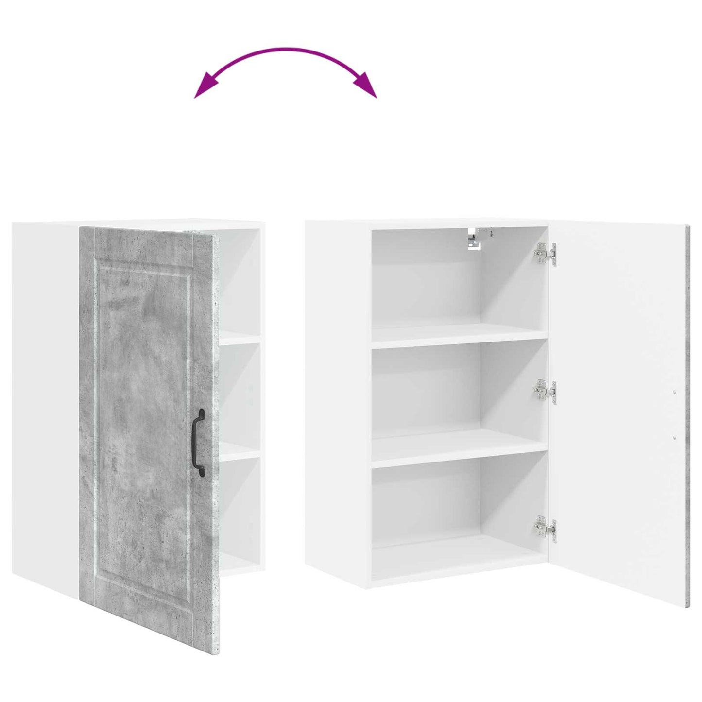 Wall Cabinet PORTO Concrete Grey 50 x 31 x 80 cm