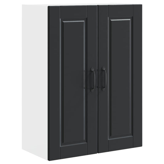 Wall Cabinet PORTO Black 60 x 31 x 80 cm Engineered Wood Wall Cabinet PORTO Black 60 x 31 x 80 cm Engineered Wood