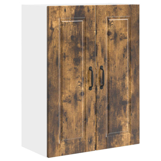 Wall Cabinet PORTO Smoked Oak 60 x 31 x 80 cm Engineered Wood Wall Cabinet PORTO Smoked Oak 60 x 31 x 80 cm Engineered Wood