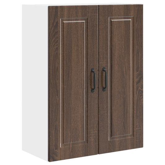 Wall Cabinet PORTO Brown Oak 60 x 31 x 80 cm Engineered Wood Wall Cabinet PORTO Brown Oak 60 x 31 x 80 cm Engineered Wood