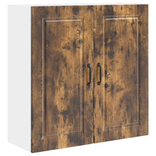 Wall Cabinet PORTO Smoked Oak 80 x 31 x 80 cm Engineered Wood Wall Cabinet PORTO Smoked Oak 80 x 31 x 80 cm Engineered Wood