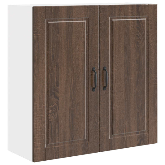 Wall Cabinet PORTO Brown Oak 80 x 31 x 80 cm Engineered Wood Wall Cabinet PORTO Brown Oak 80 x 31 x 80 cm Engineered Wood