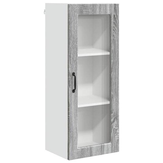 Wall Glass Cabinet PORTO Grey Sonoma 40 x 31 x 100 cm Wall Glass Cabinet PORTO Grey Sonoma 40 x 31 x 100 cm