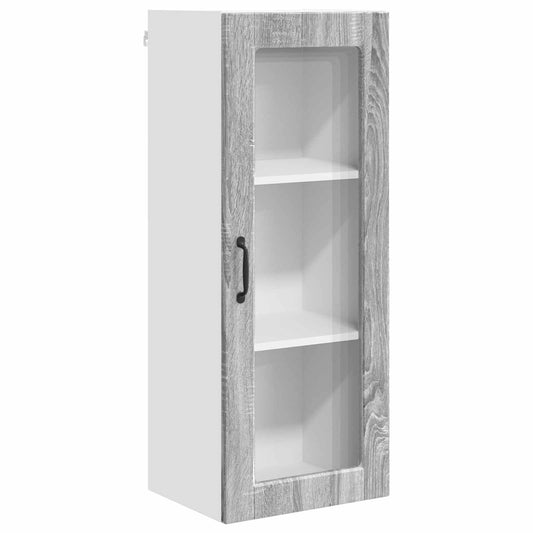 Wall Glass Cabinet PORTO Grey Sonoma 40 x 31 x 100 cm Wall Glass Cabinet PORTO Grey Sonoma 40 x 31 x 100 cm