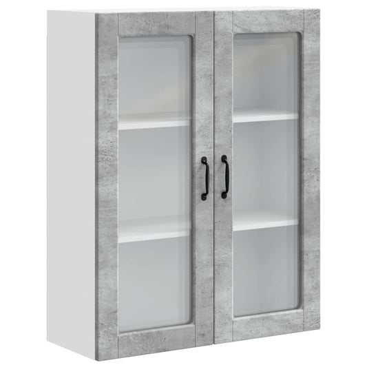 Wall Glass Cabinet PORTO Concrete Grey 80 x 31 x 100 cm Wall Glass Cabinet PORTO Concrete Grey 80 x 31 x 100 cm