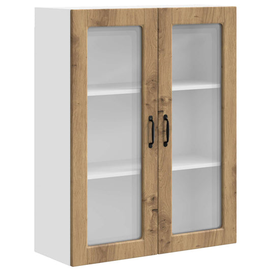 Wall Glass Cabinet PORTO Artisan Oak 80 x 31 x 100 cm Wall Glass Cabinet PORTO Artisan Oak 80 x 31 x 100 cm