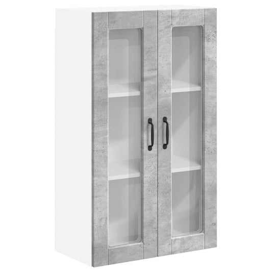 Wall Glass Cabinet PORTO Concrete Grey 60 x 31 x 100 cm Wall Glass Cabinet PORTO Concrete Grey 60 x 31 x 100 cm