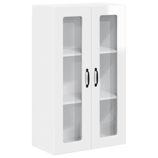 Wall Glass Cabinet PORTO High Gloss White 60 x 31 x 100 cm Wall Glass Cabinet PORTO High Gloss White 60 x 31 x 100 cm
