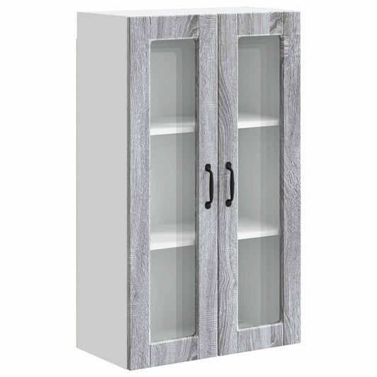 Wall Glass Cabinet PORTO Grey Sonoma 60 x 31 x 100 cm Wall Glass Cabinet PORTO Grey Sonoma 60 x 31 x 100 cm