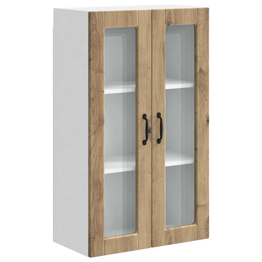 Wall Glass Cabinet PORTO Artisan Oak 60 x 31 x 100 cm Wall Glass Cabinet PORTO Artisan Oak 60 x 31 x 100 cm