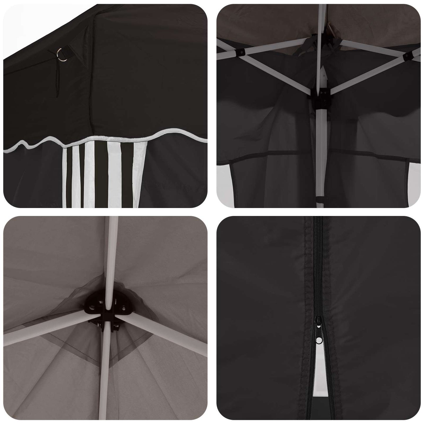 Pop-up Party Tent 575 x 288 x 245 cm Black
