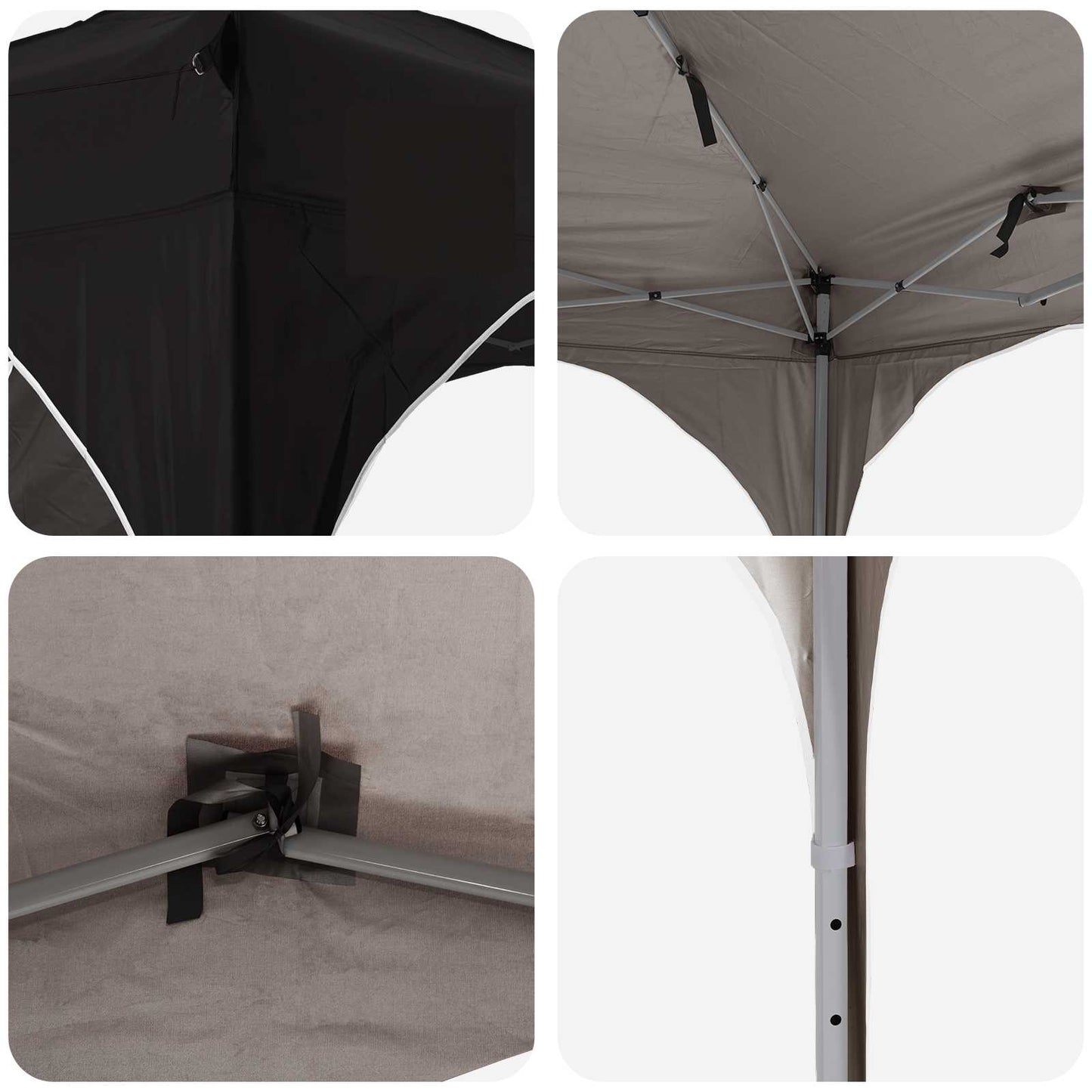 Pop-up Party Tent 192 x 192 x 245 cm Black