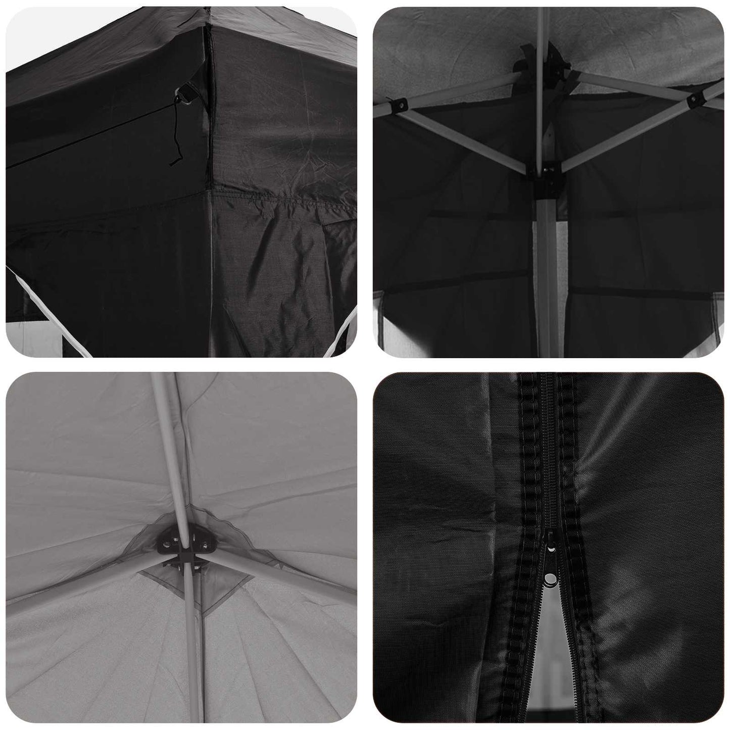 Pop-up Party Tent 575 x 288 x 245 cm Black Oxford Fabric