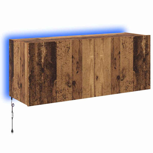 TV Wall Cabinet Old Wood 100 x 35 x 41 cm Engineered Wood TV Wall Cabinet Old Wood 100 x 35 x 41 cm Engineered Wood