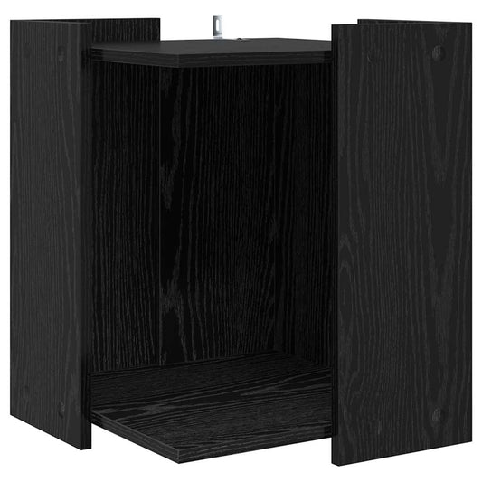 Cat Litter Box Enclosure Black Oak 42 x 42 x 51 cm Cat Litter Box Enclosure Black Oak 42 x 42 x 51 cm