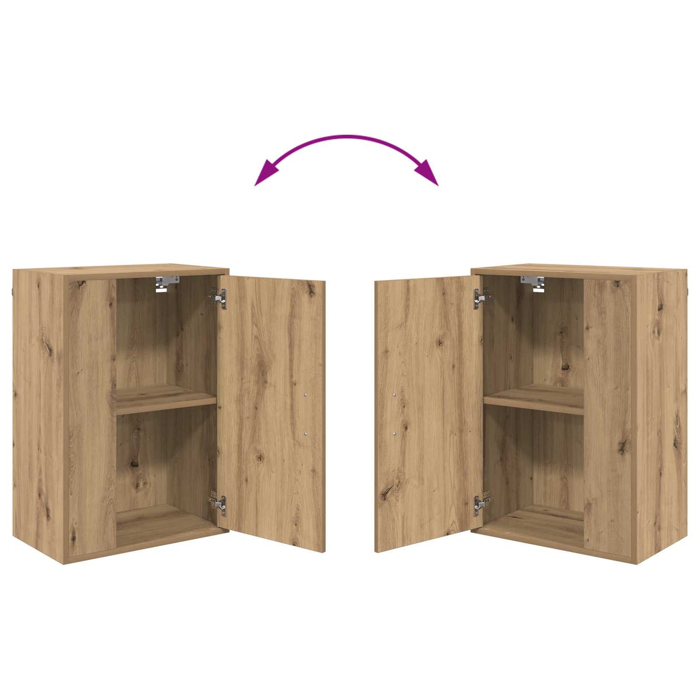 TV Cabinet Set Wall-mounted 4 pcs Artisan Oak Engineered wood