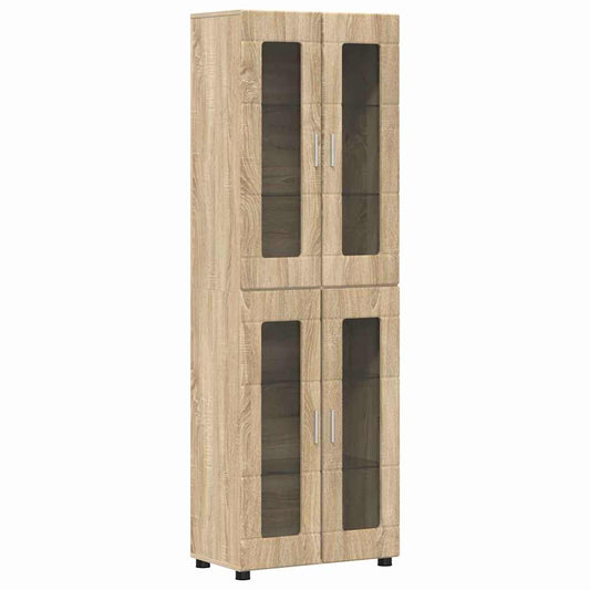 Highboard FLORIN Sonoma Oak 60 x 35 x 182 cm Engineered Wood Highboard FLORIN Sonoma Oak 60 x 35 x 182 cm Engineered Wood
