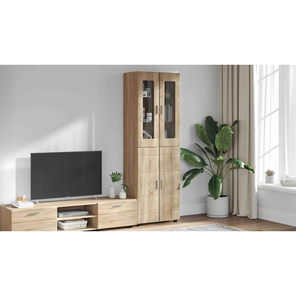 Highboard FLORIN Sonoma Oak 60 x 35 x 182 cm Engineered Wood