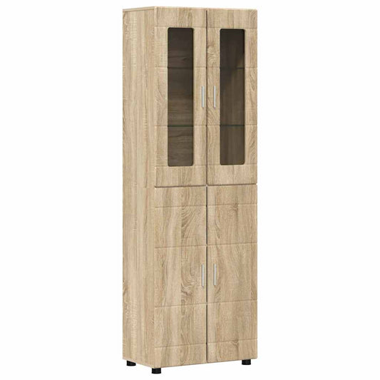 Highboard FLORIN Sonoma Oak 60 x 35 x 182 cm Engineered Wood Highboard FLORIN Sonoma Oak 60 x 35 x 182 cm Engineered Wood