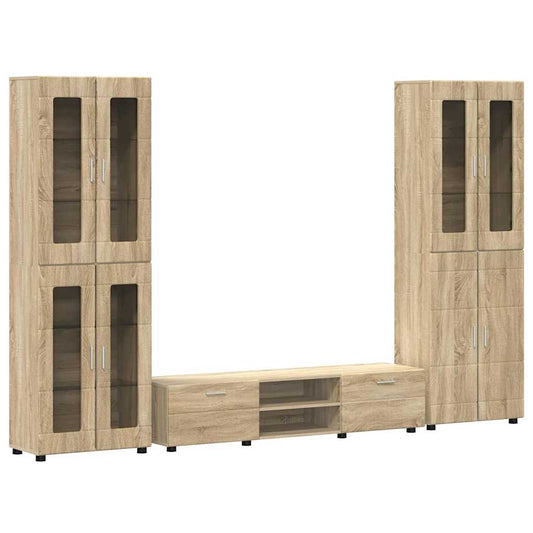 TV Cabinet Set FLORIN 3 pcs Sonoma Oak Engineered Wood TV Cabinet Set FLORIN 3 pcs Sonoma Oak Engineered Wood