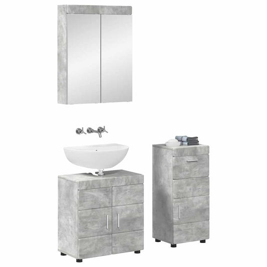 Bathroom Furniture Set TULUM 3 pcs Concrete Grey Bathroom Furniture Set TULUM 3 pcs Concrete Grey