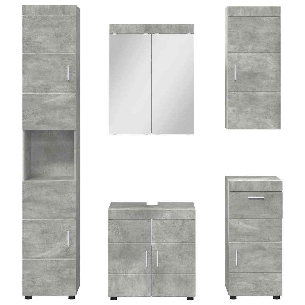 Bathroom Furniture Set TULUM 5 pcs Concrete Grey