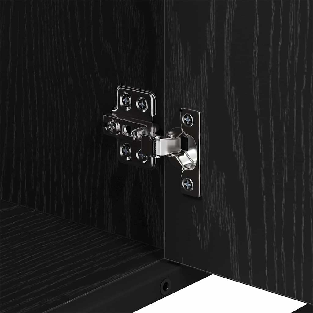 Bathroom Furniture Set 2 pcs Black Oak Engineered Wood