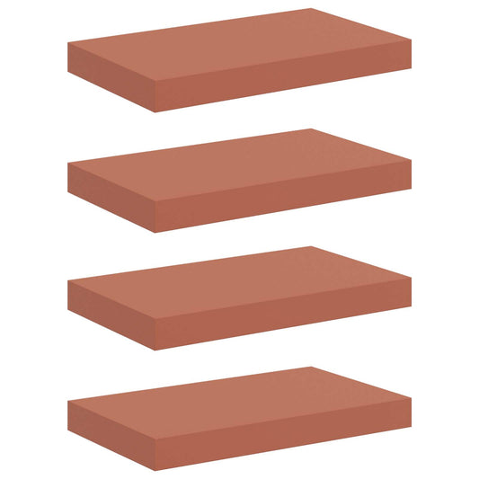 Wall Shelf 4 pcs Red 40 x 23.5 x 4 cm Engineered Wood Wall Shelf 4 pcs Red 40 x 23.5 x 4 cm Engineered Wood