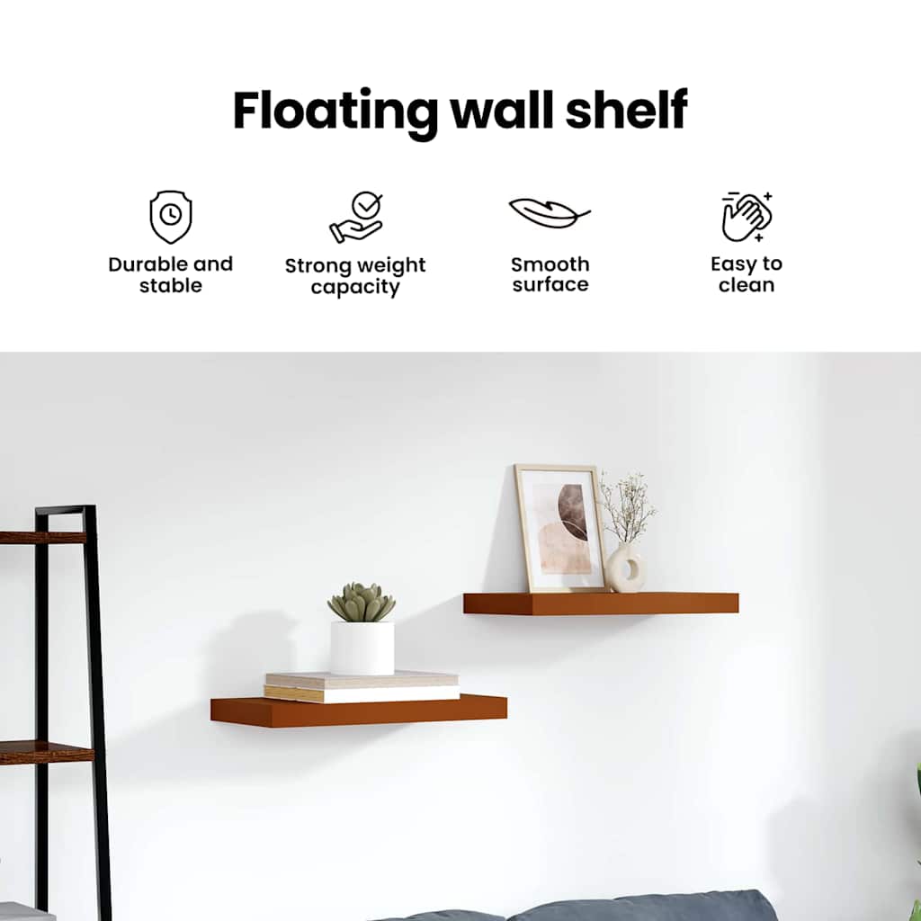 Wall Shelf Wall-mounted Red 50 x 23 x 4 cm Engineered Wood