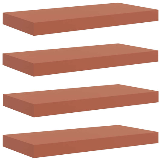 Wall Shelf 4 pcs Red 50 x 23 x 4 cm Engineered Wood Wall Shelf 4 pcs Red 50 x 23 x 4 cm Engineered Wood