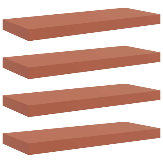 Wall Shelf 4 pcs Red 60 x 23 x 4 cm Engineered Wood Wall Shelf 4 pcs Red 60 x 23 x 4 cm Engineered Wood