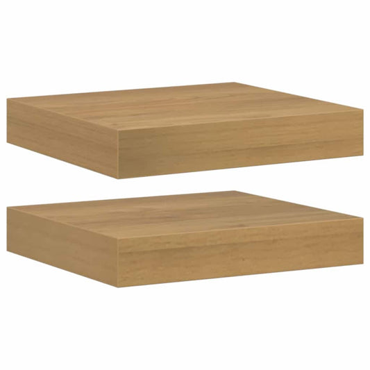 Wall Shelf 2 pcs Brown 23 x 23.5 x 4 cm Engineered Wood Wall Shelf 2 pcs Brown 23 x 23.5 x 4 cm Engineered Wood
