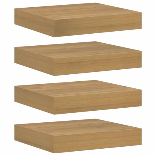 Wall Shelf 4 pcs Brown 23 x 23.5 x 4 cm Engineered Wood Wall Shelf 4 pcs Brown 23 x 23.5 x 4 cm Engineered Wood