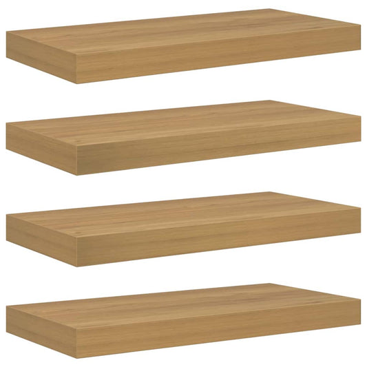 Wall Shelf 4 pcs Brown 50 x 23.5 x 3.8 cm Engineered Wood Wall Shelf 4 pcs Brown 50 x 23.5 x 3.8 cm Engineered Wood