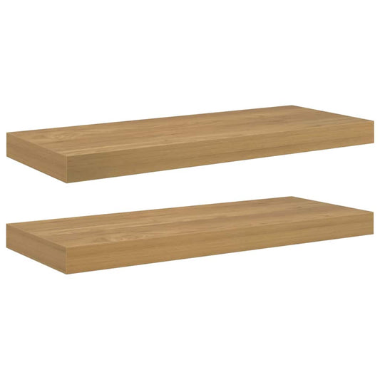 Wall Shelf 2 pcs Brown 60 x 23 x 4 cm Engineered Wood Wall Shelf 2 pcs Brown 60 x 23 x 4 cm Engineered Wood