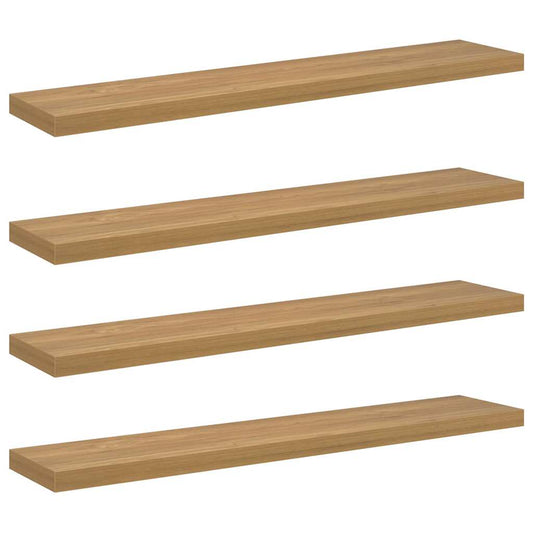 Wall Shelf Wall-Mounted 4 pcs Brown 120 x 23.5 x 3.8 cm Wall Shelf Wall-Mounted 4 pcs Brown 120 x 23.5 x 3.8 cm