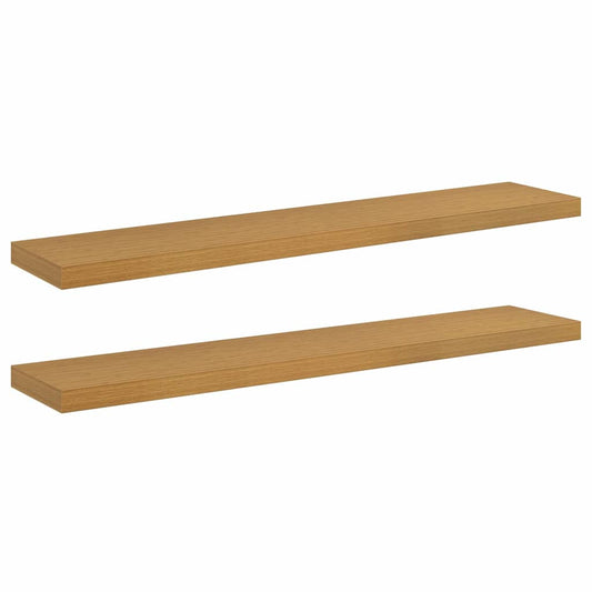 Wall Shelf 2 pcs Beige 120 x 23.5 x 4 cm Engineered Wood Wall Shelf 2 pcs Beige 120 x 23.5 x 4 cm Engineered Wood