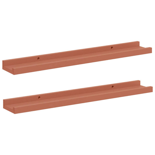 Wall Shelf with Shelf 2 pcs Red 60 x 9 x 3 cm Engineered Wood Wall Shelf with Shelf 2 pcs Red 60 x 9 x 3 cm Engineered Wood